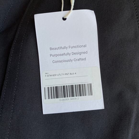 NWT Everlane Bi-Stretch Utility Pant Black Straight Leg High Rise Stretch Pant 4 - Picture 15 of 15